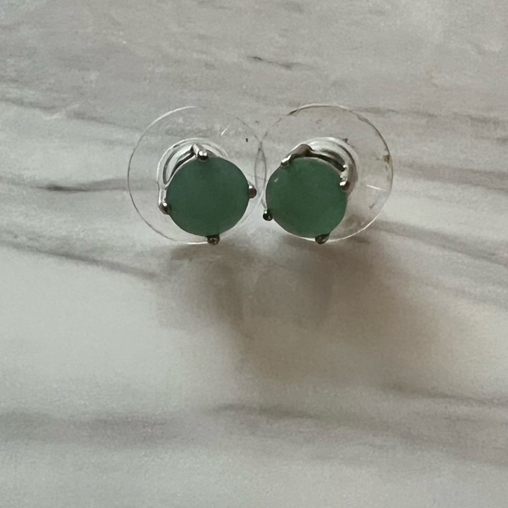 Aqua stud earrings